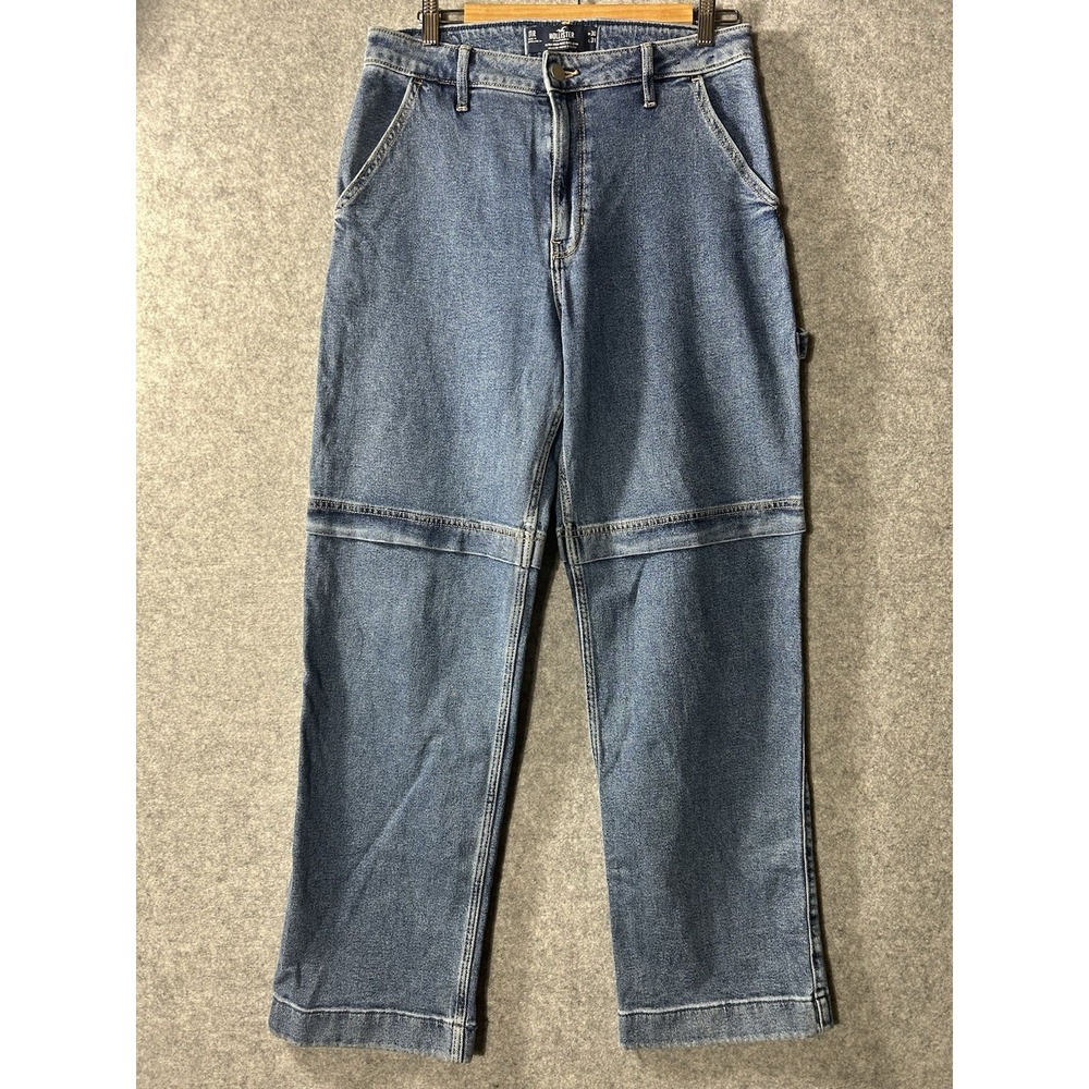 Hollister Carpenter Unisex Ultra High-Rise W30 L31 Blue Carpenter Vintage Dad 90